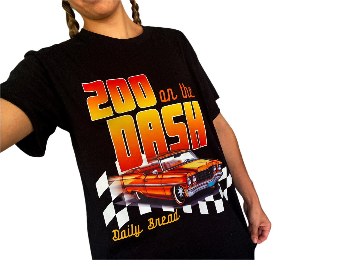 Daily Bread 200 on the Dash T Shirt BassBabeBleachDyes